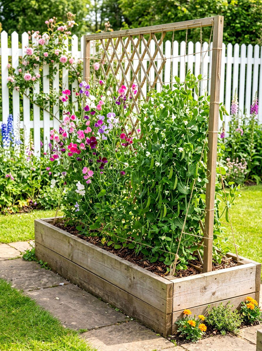 Trellis Raised Bed System - 30 raised planter box ideas