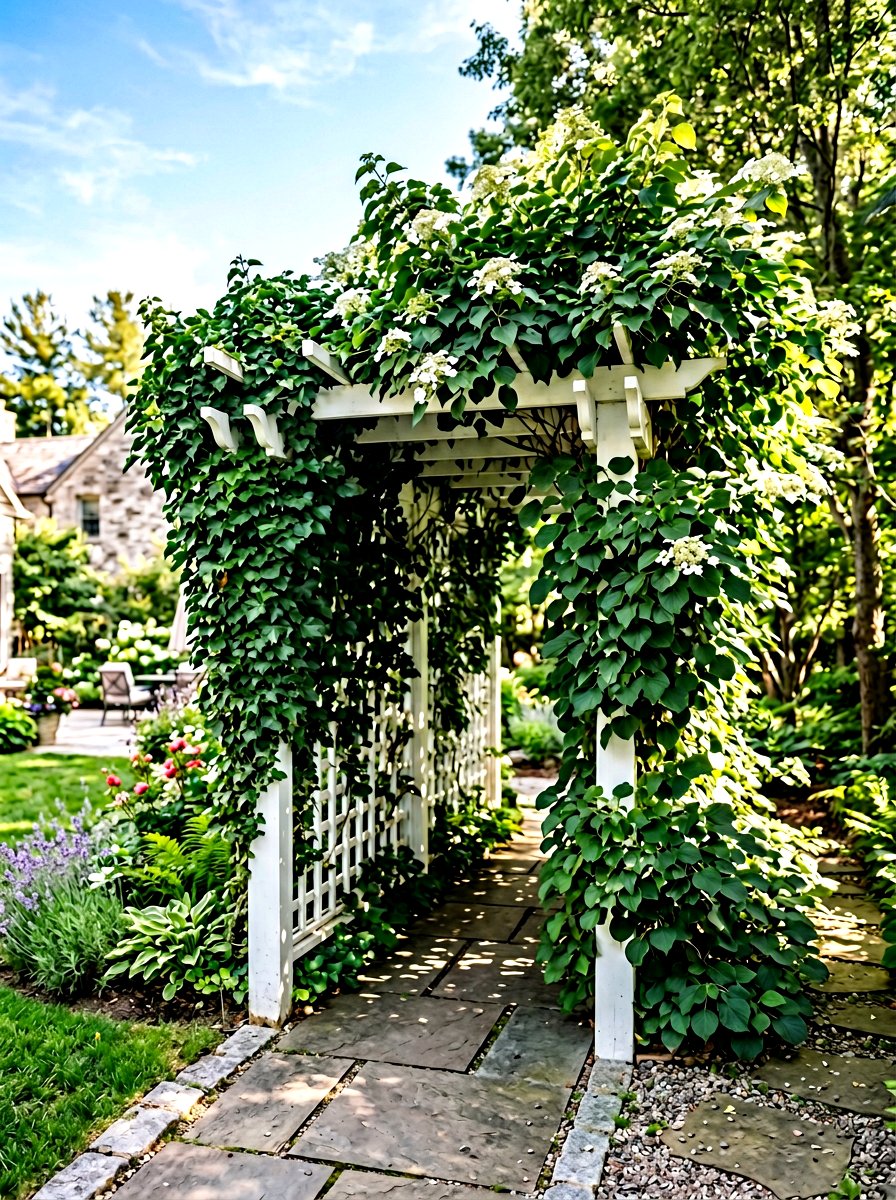Trellis Side Arbor - 30 garden arbor ideas
