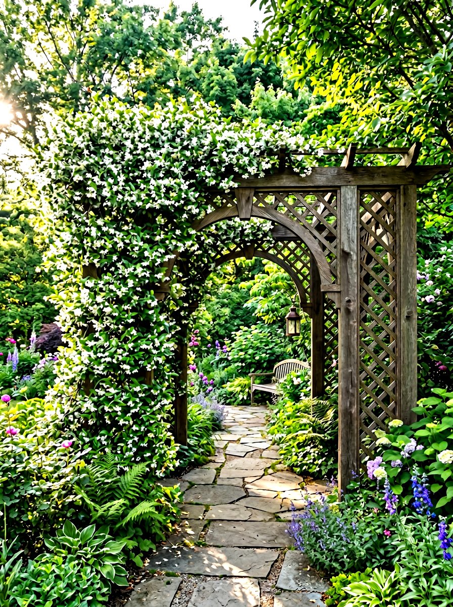 Trellis Side Arbor - 30 front arbor ideas