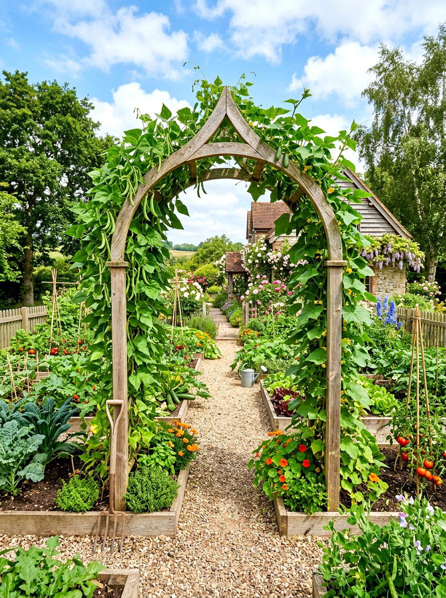 Trellis Vegetable Garden - 30 beginner vegetable garden ideas