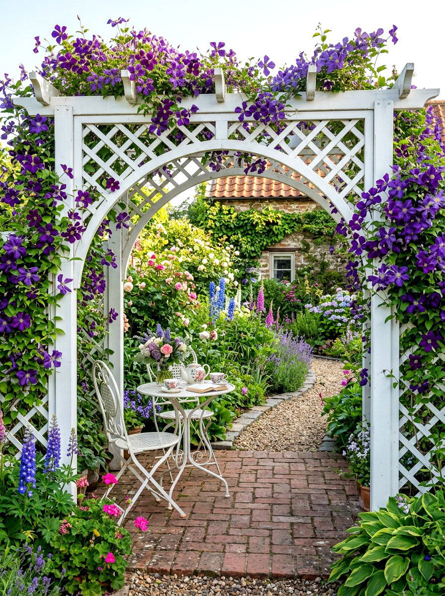 Trellis With Vines - 30 intimate patio ideas