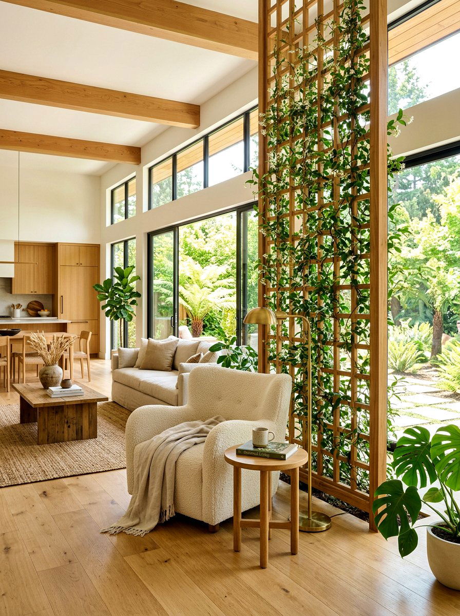 Trellis climbing plants indoor - 30 apartment vertical garden ideas