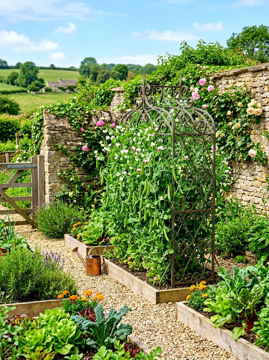 Trellis vegetable garden - 30 patio vegetable garden ideas