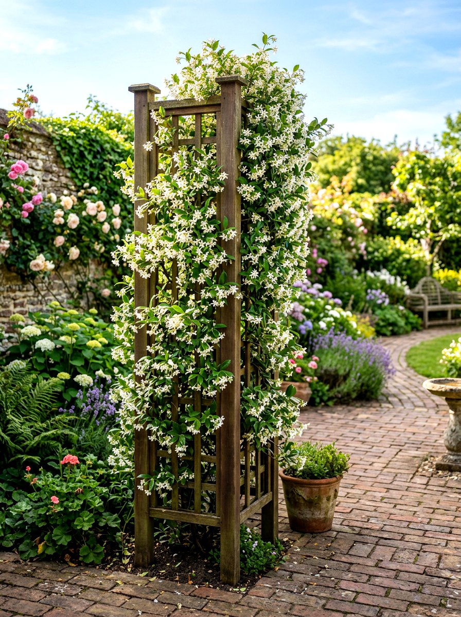 Trellis with Climbing Vine - 30 AC unit landscaping ideas