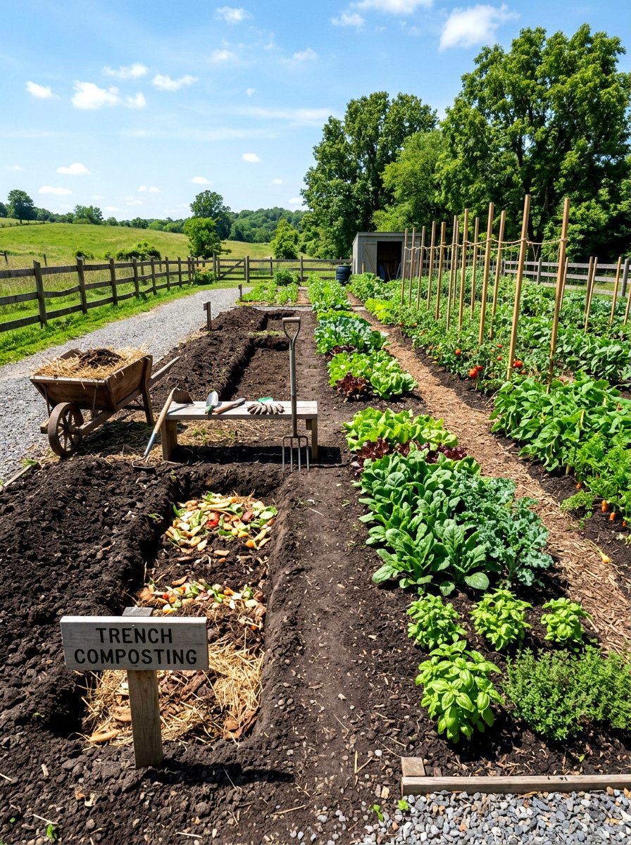 Trench Composting Area - 30 compost station ideas