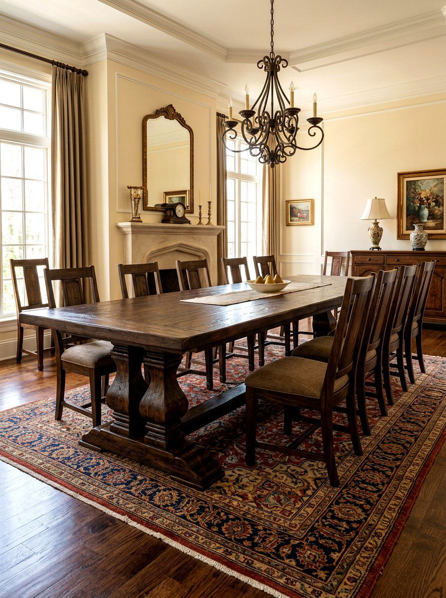 Trestle Dining Table - 30 collected traditional dining room ideas