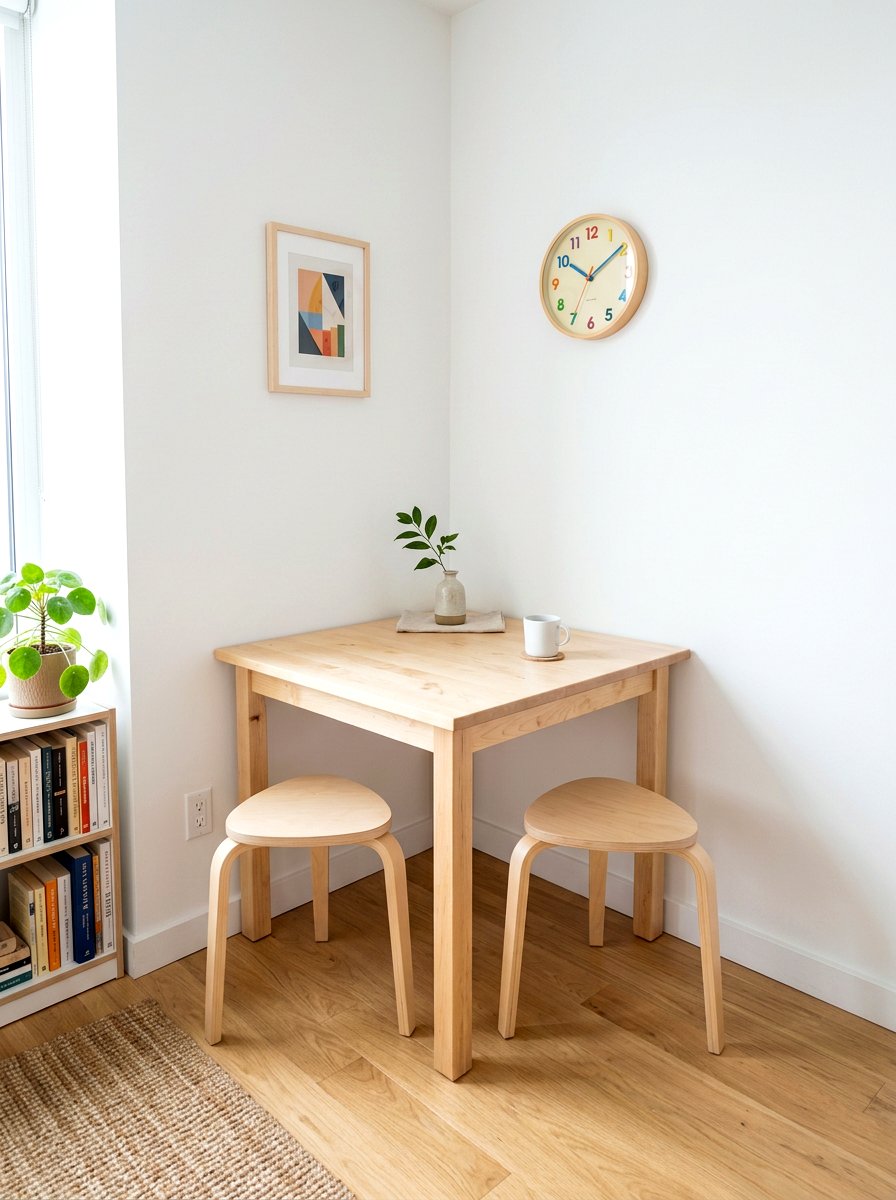 Triangle Corner Dining Table - 30 small space dining table ideas