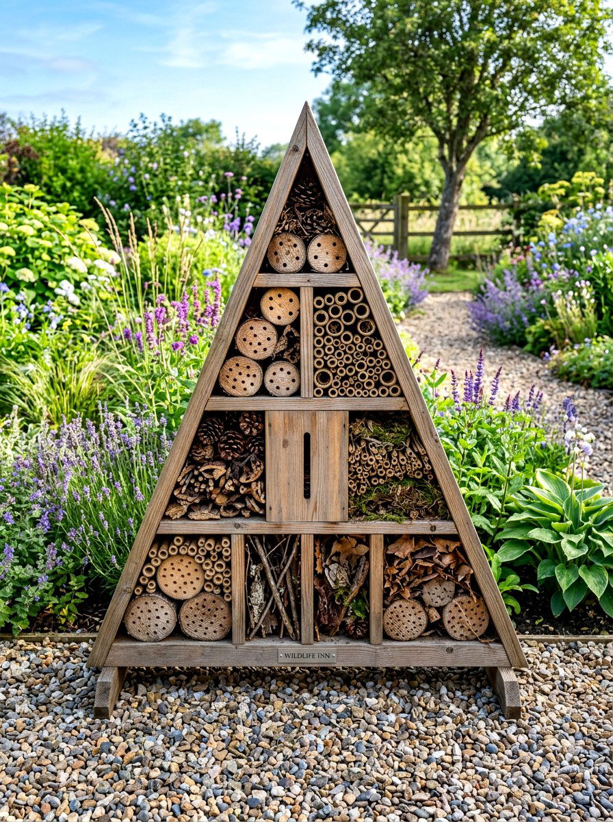 Triangular Insect Shelter - 30 insect hotel ideas