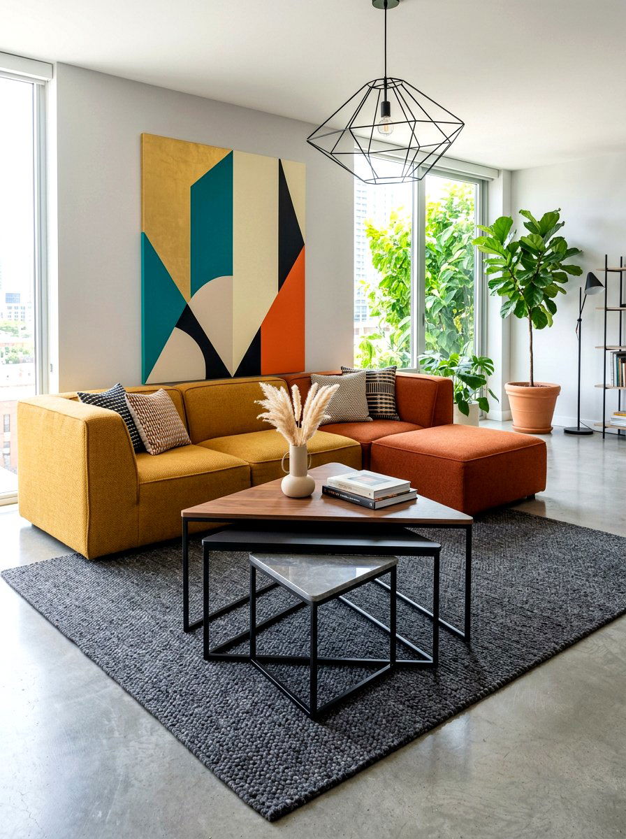 Triangular Nesting Table - 30 nesting table ideas