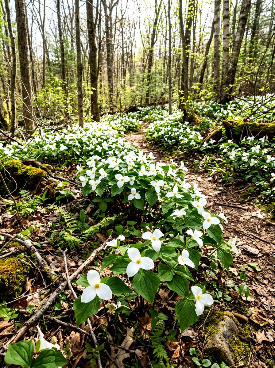 Trillium woodland garden - 30 shade garden ideas