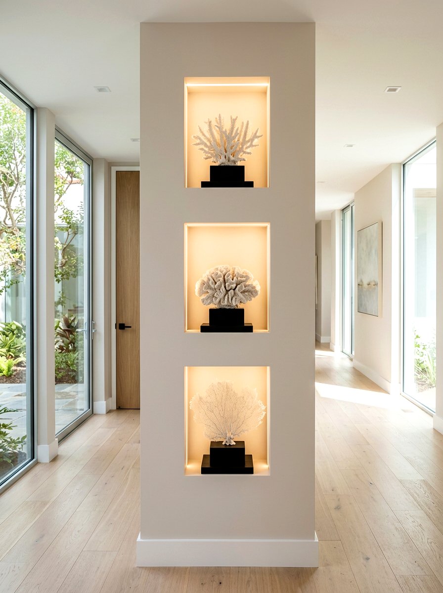 Trio Of Small Niches - 30 built in hall niche ideas