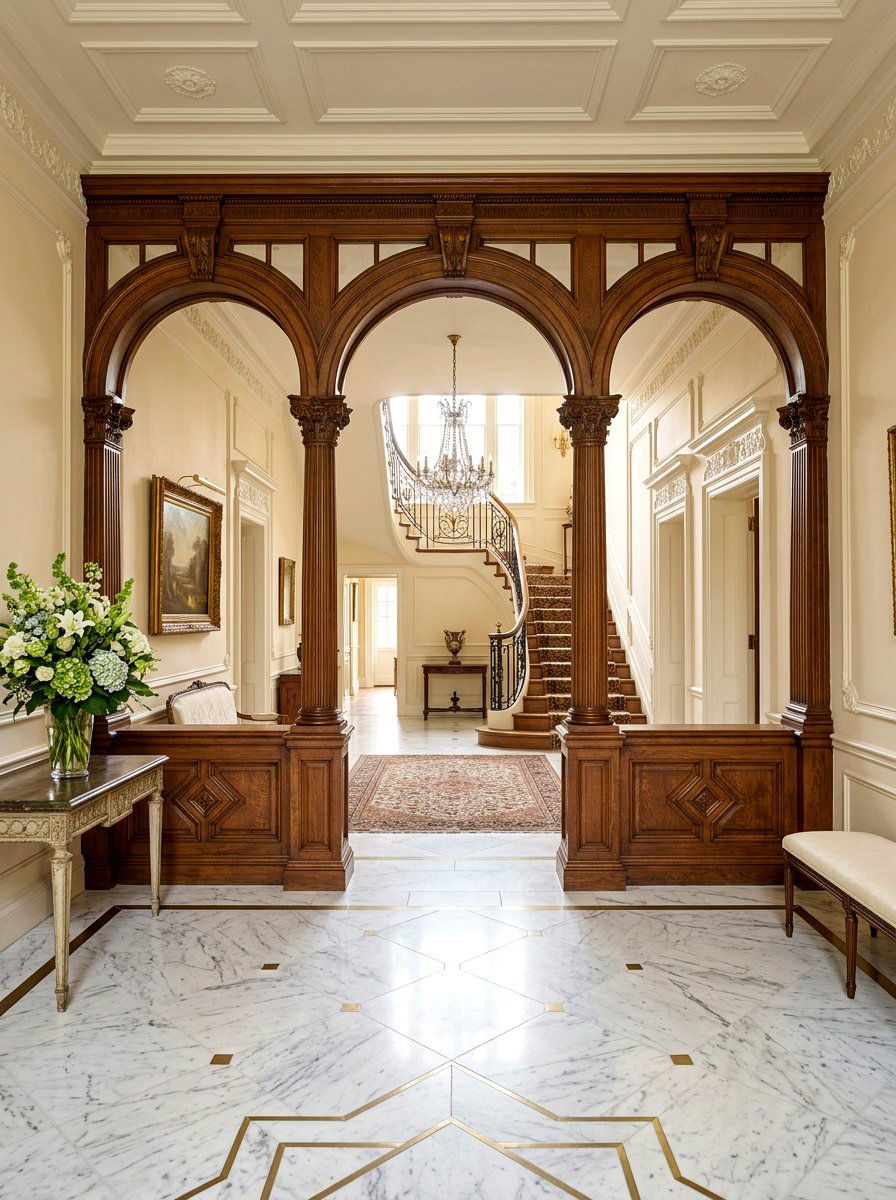 Triple Arched Room Divider - 30 arched room divider ideas