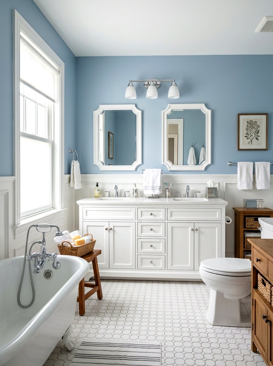 Triple Light Chrome Vanity - 30 chrome bathroom lighting ideas
