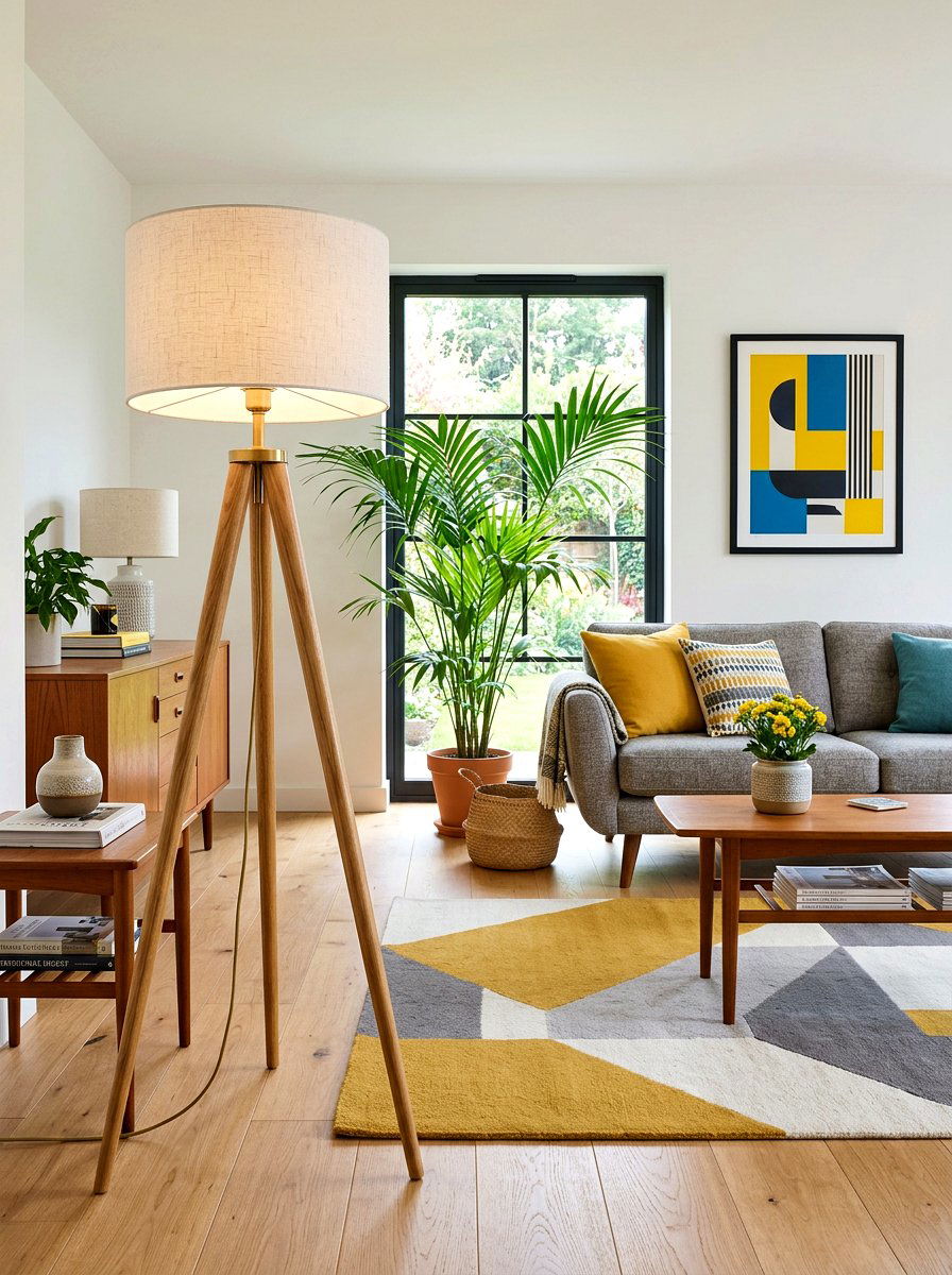 Tripod Floor Lamp - 30 soft lamp lighting ideas
