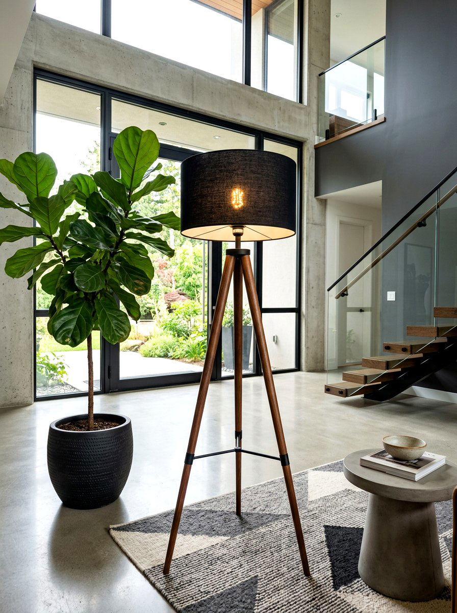 Tripod Floor Lamp - 30 foyer lamp styling ideas