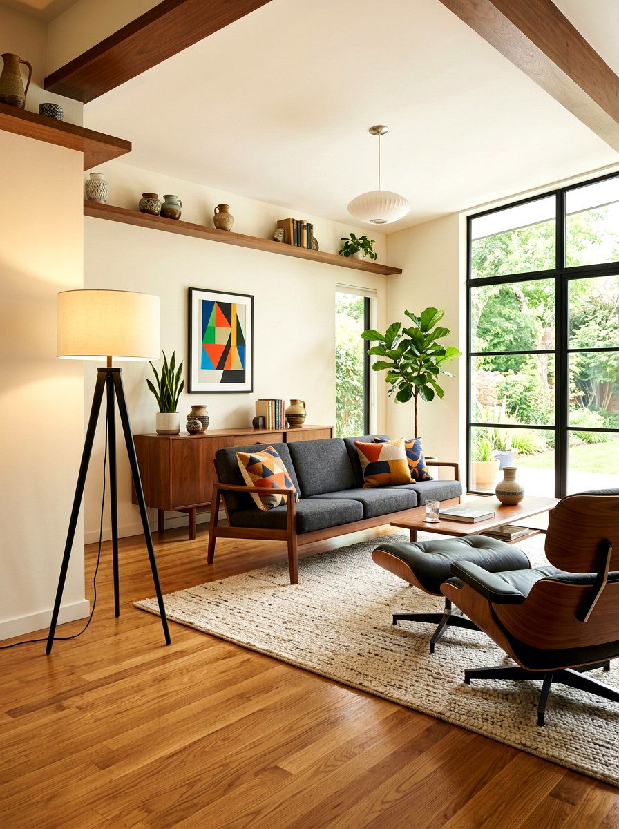 Tripod Floor Lamp - 30 no overhead light living room ideas