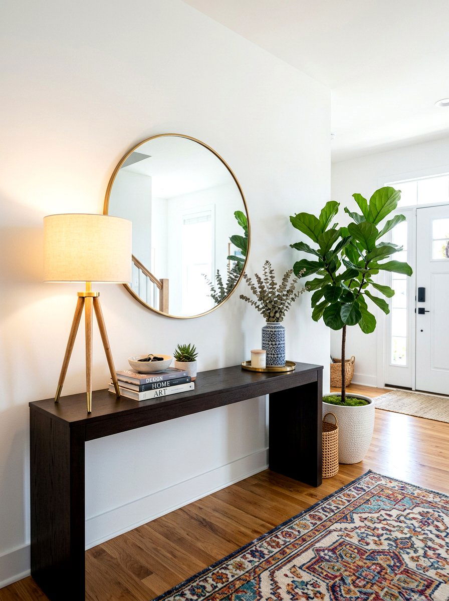 Tripod Table Lamp - 30 console table lamp ideas