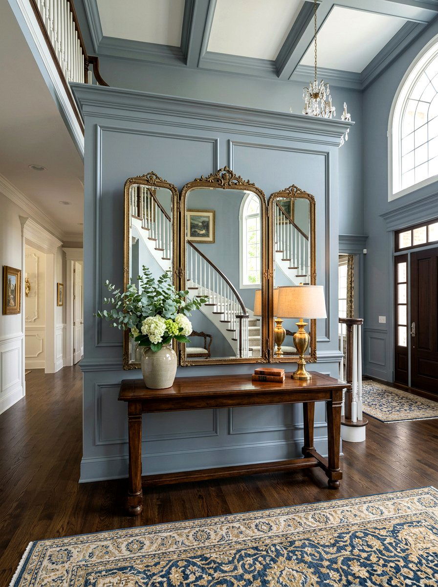 Triptych Folding Mirror Foyer