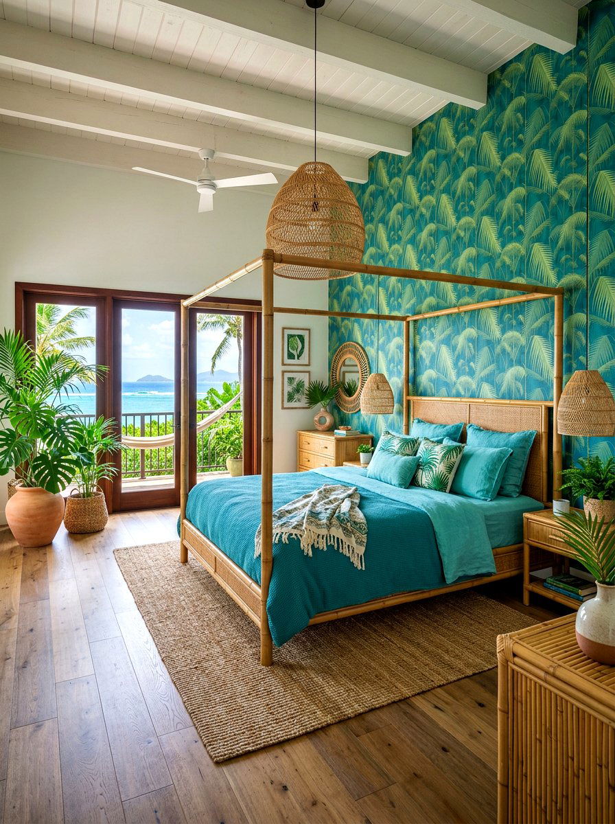 Tropical Aqua Bedroom - 30 aqua bedroom ideas