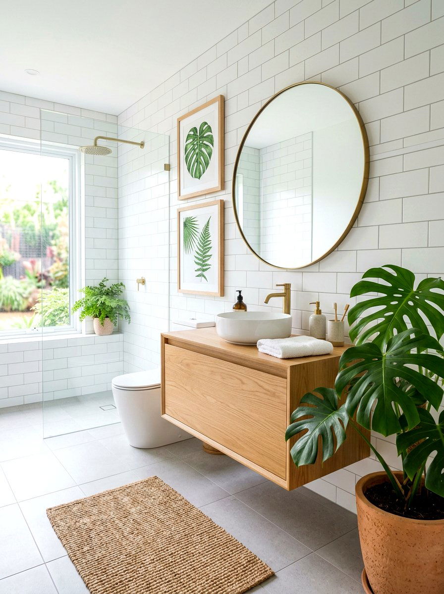 Tropical Art Prints Bathroom - 30 bathroom jungle ideas