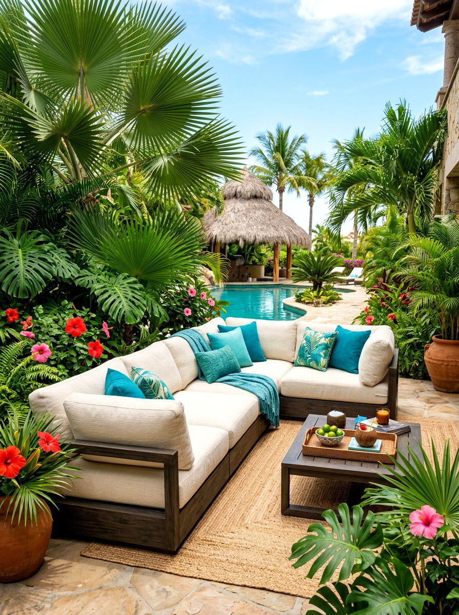Tropical Backyard Cloud Sofa - 30 cloud outdoor sofa ideas