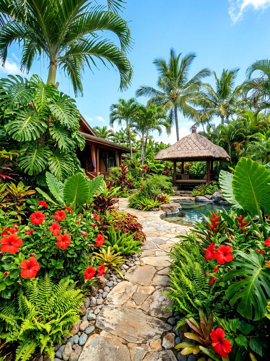 Tropical Backyard Landscape - 30 backyard staycation ideas