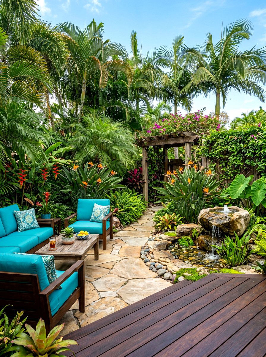 Tropical Backyard Oasis - 30 home and garden makeover ideas