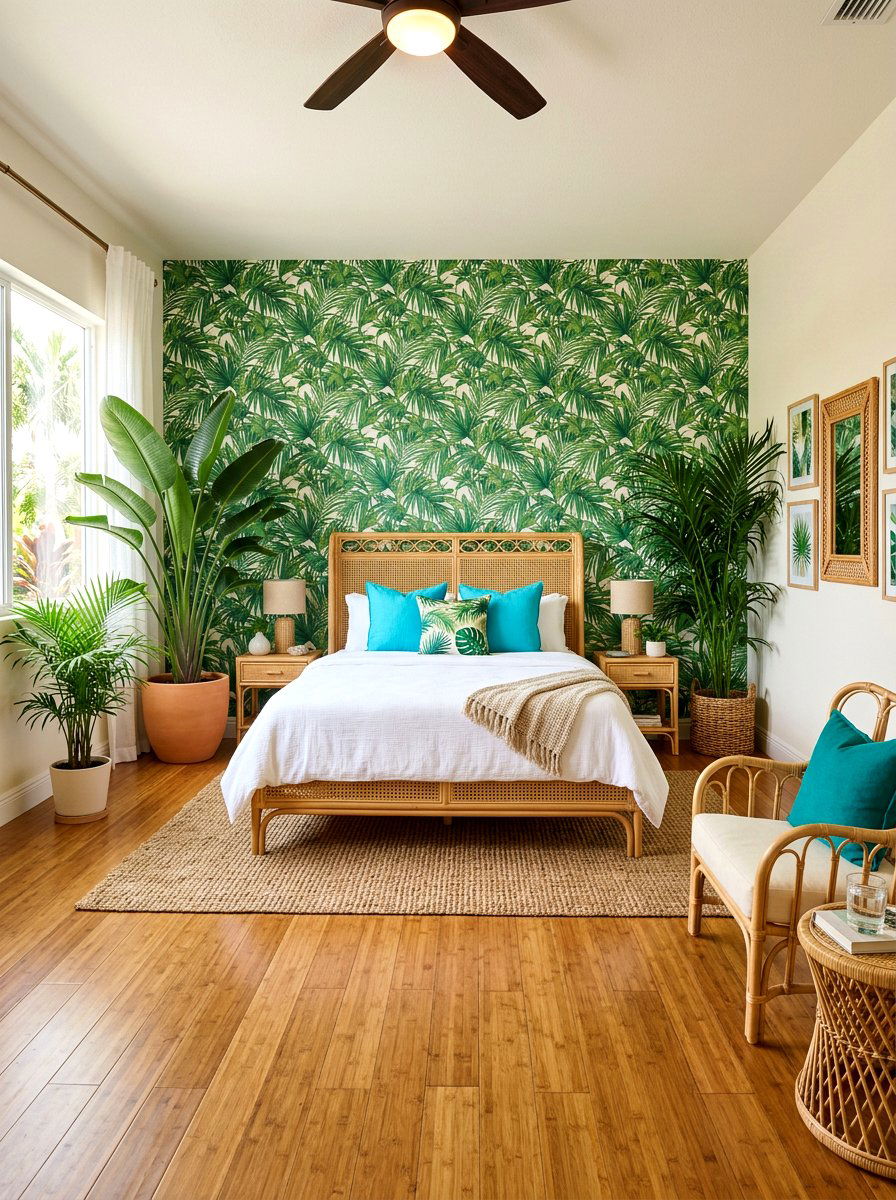 Tropical Bedroom - 30 bedroom makeover ideas