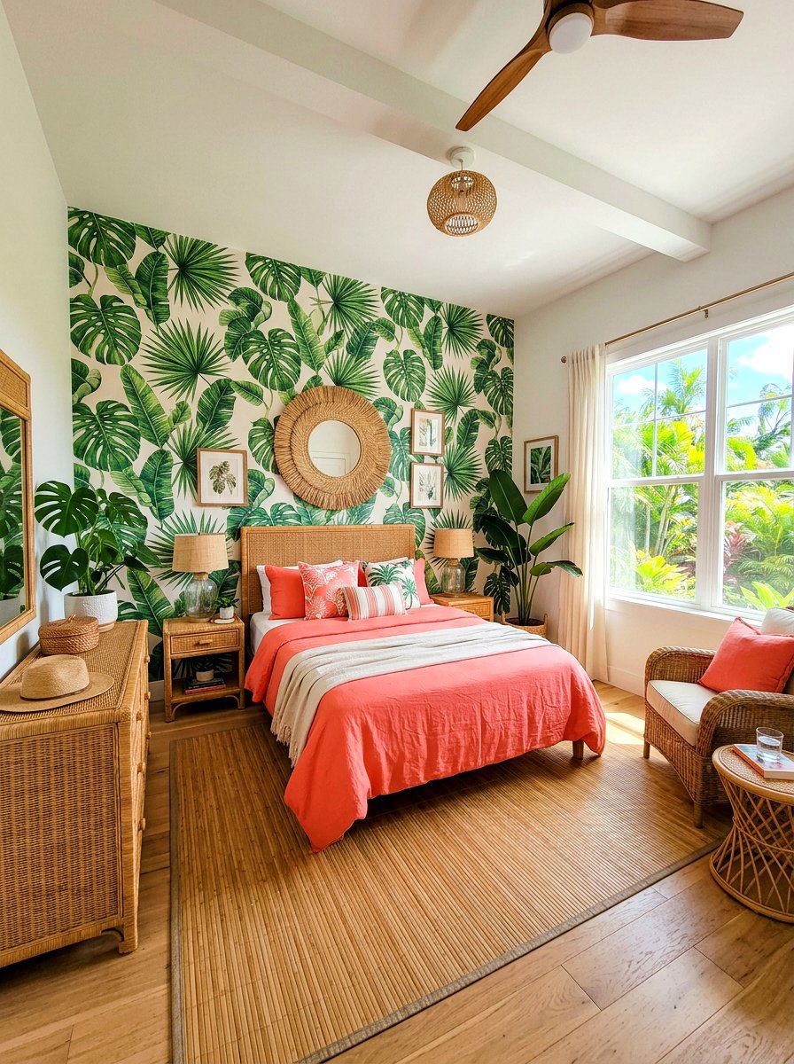 Tropical Bedroom - 30 tween girl bedroom ideas