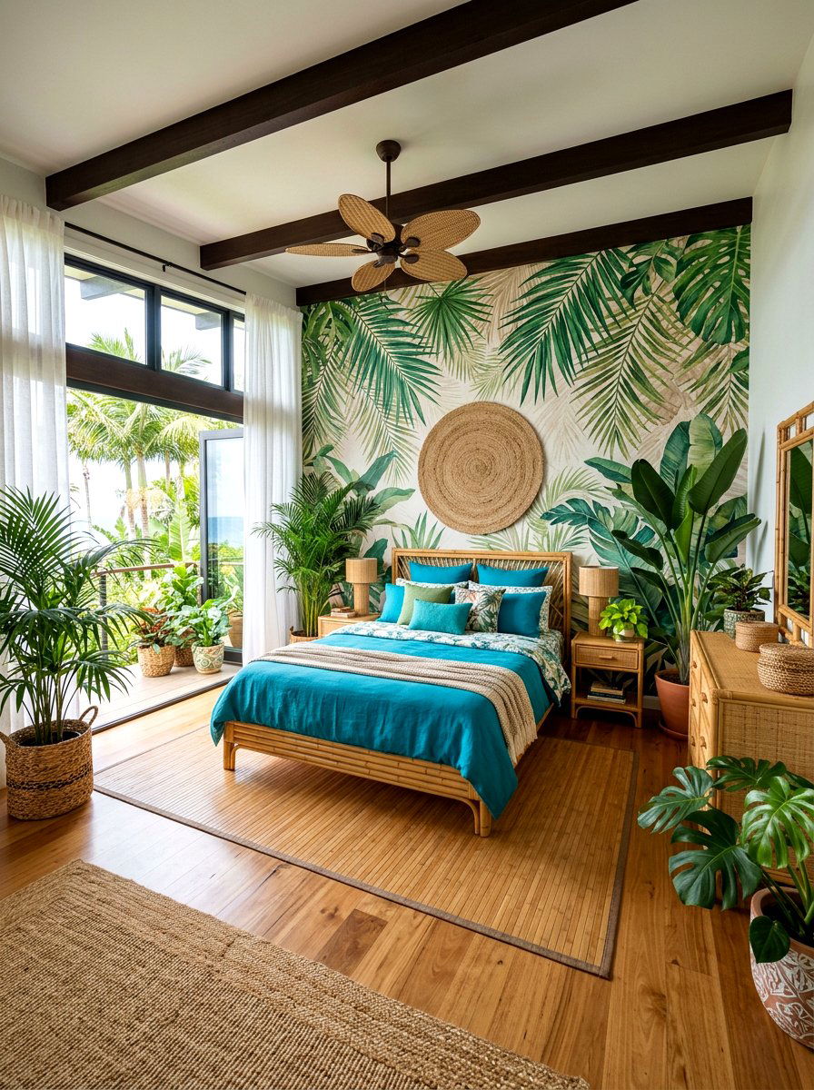 Tropical Bedroom - 30 collected bedroom decor ideas