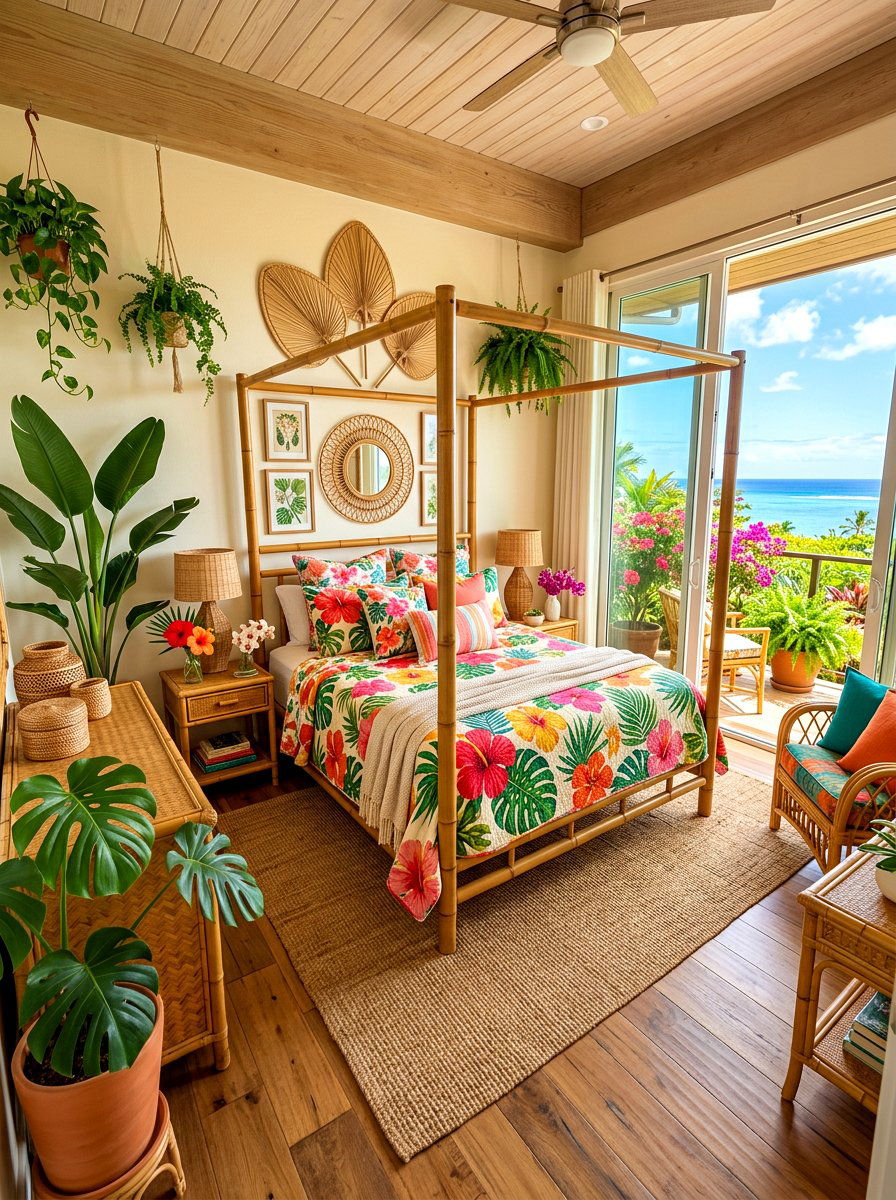 Tropical Bloomcore Vibe - 30 bloomcore bedroom ideas