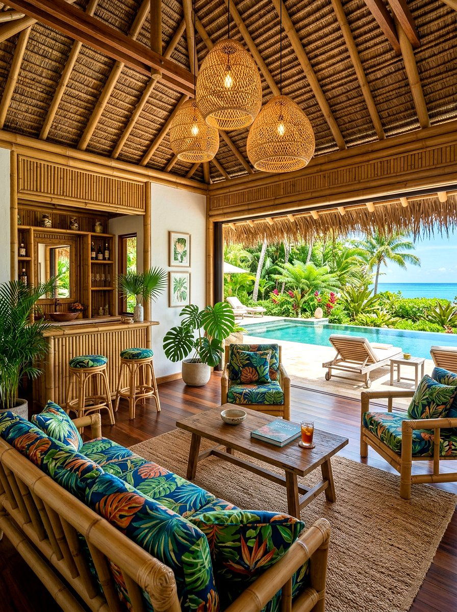 Tropical Cabana Pool House - 30 pool house decor ideas