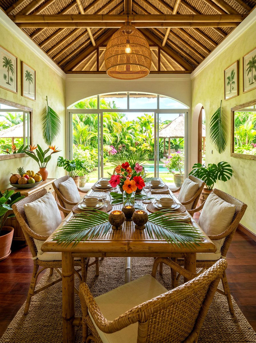 Tropical Dining Room Candlelight - 30 candlelit dining room ideas