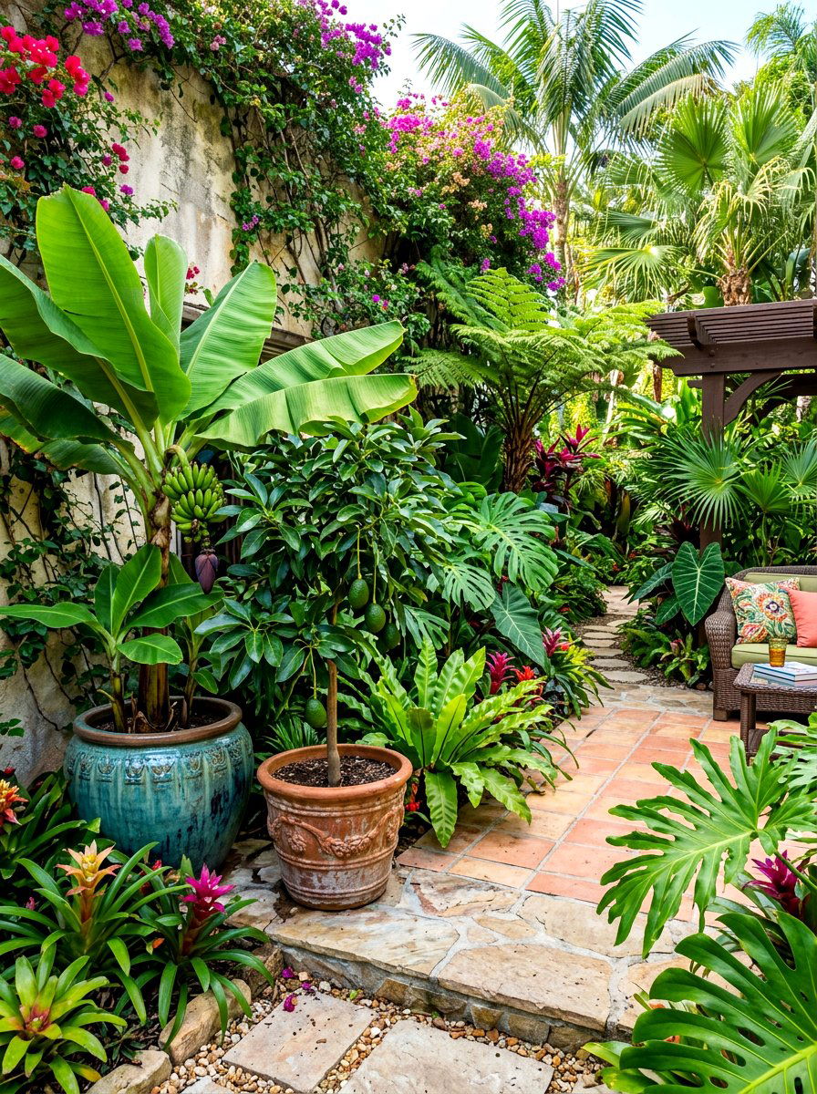 Tropical Dwarf Fruit Garden - 30 dwarf fruit tree garden ideas