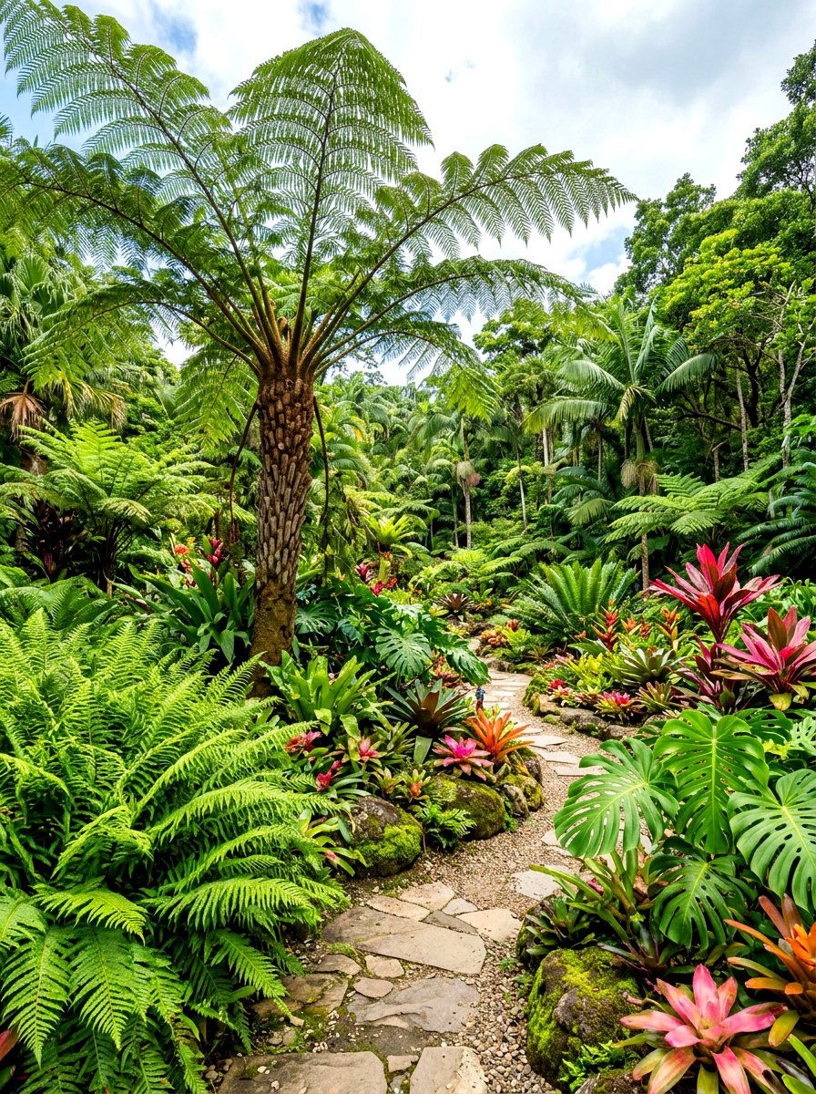 Tropical Fern Landscape - 30 fern garden ideas