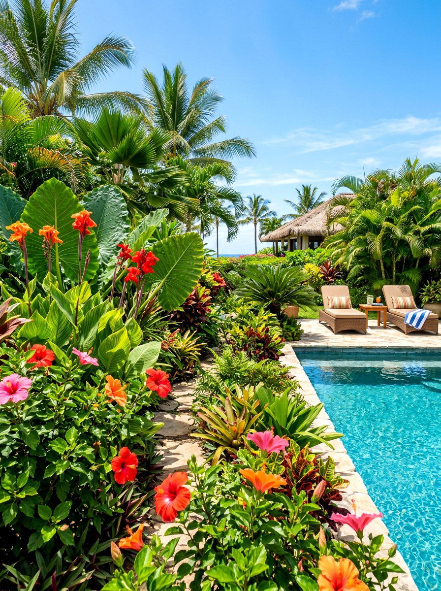 Tropical Flower Garden - 30 flower garden ideas