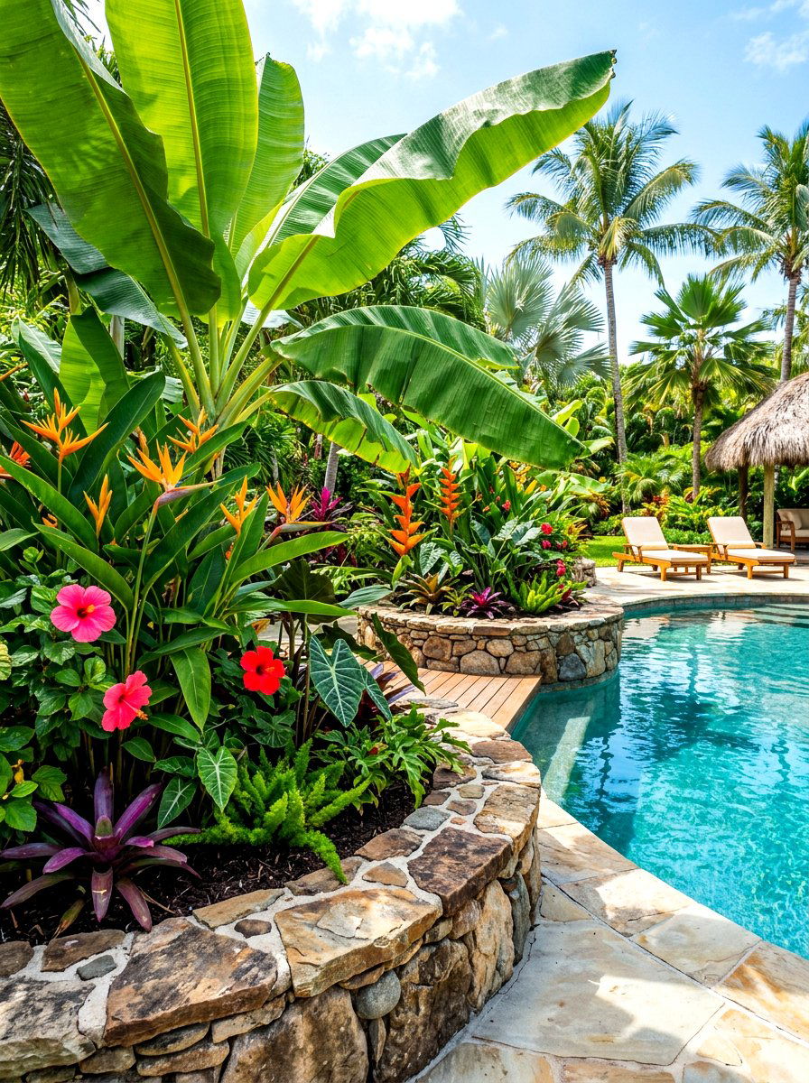 Tropical Foliage Garden Layout - 30 raised bed layout ideas