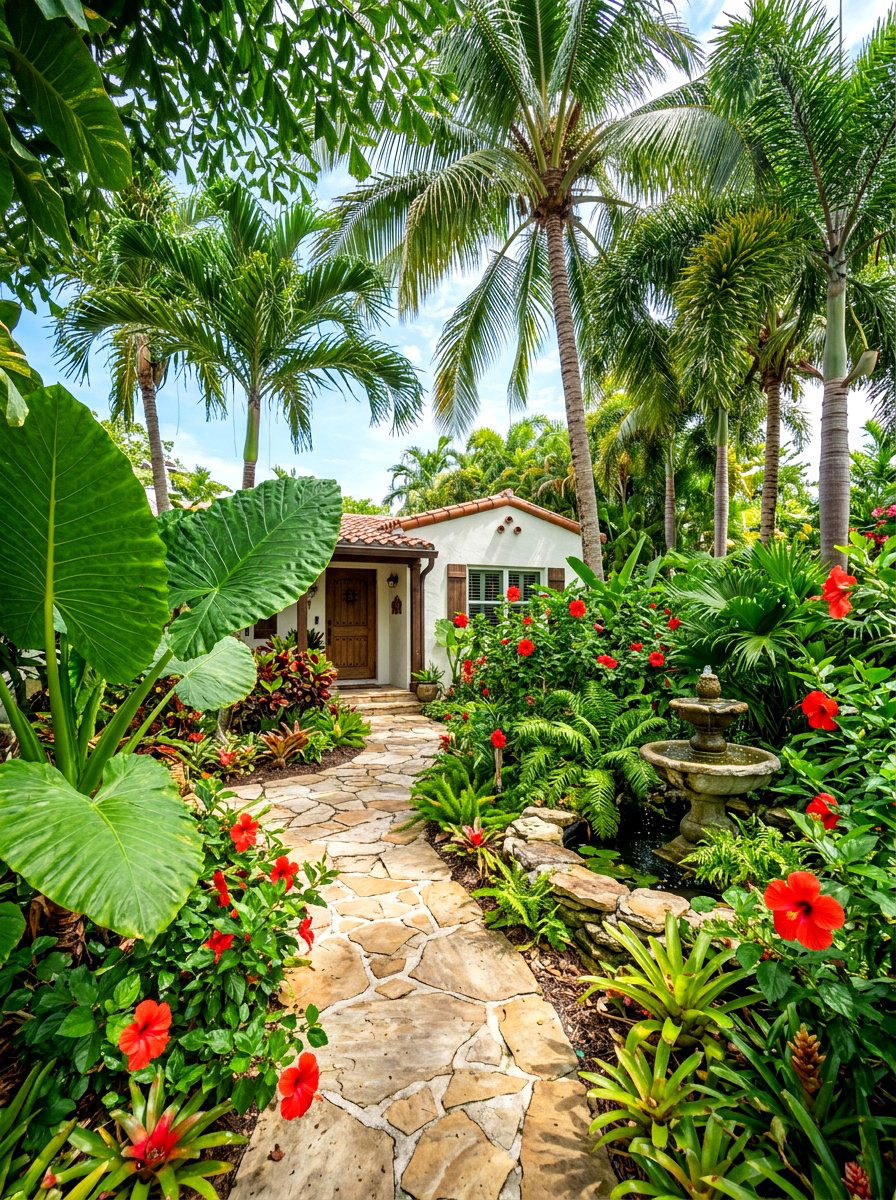 Tropical Front Yard - 30 front yard ideas