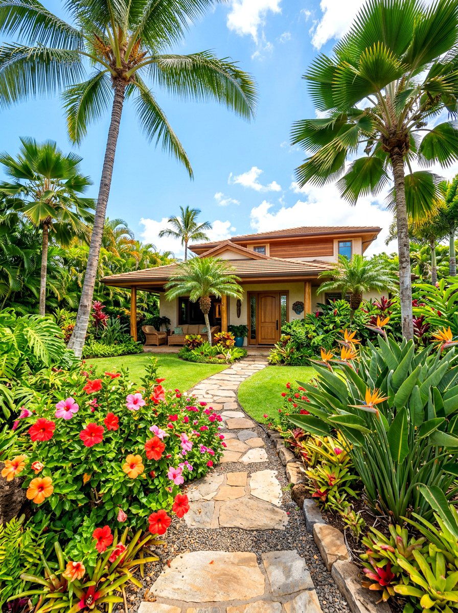 Tropical Front Yard - 30 front yard landscaping ideas