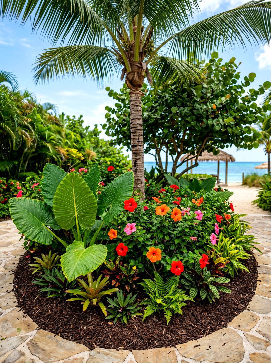 Tropical Garden Island - 30 tree border landscaping ideas