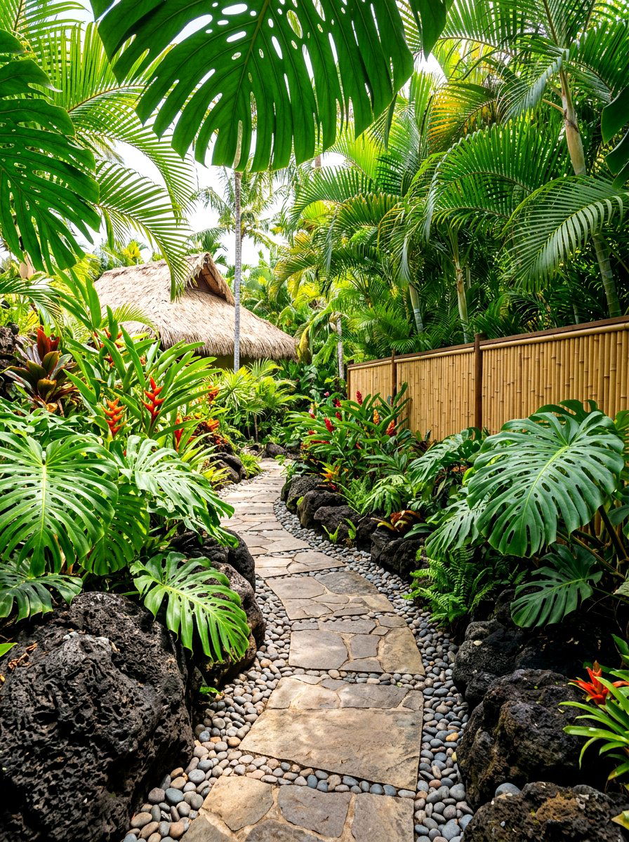 Tropical Garden Path - 30 stepping stone ideas