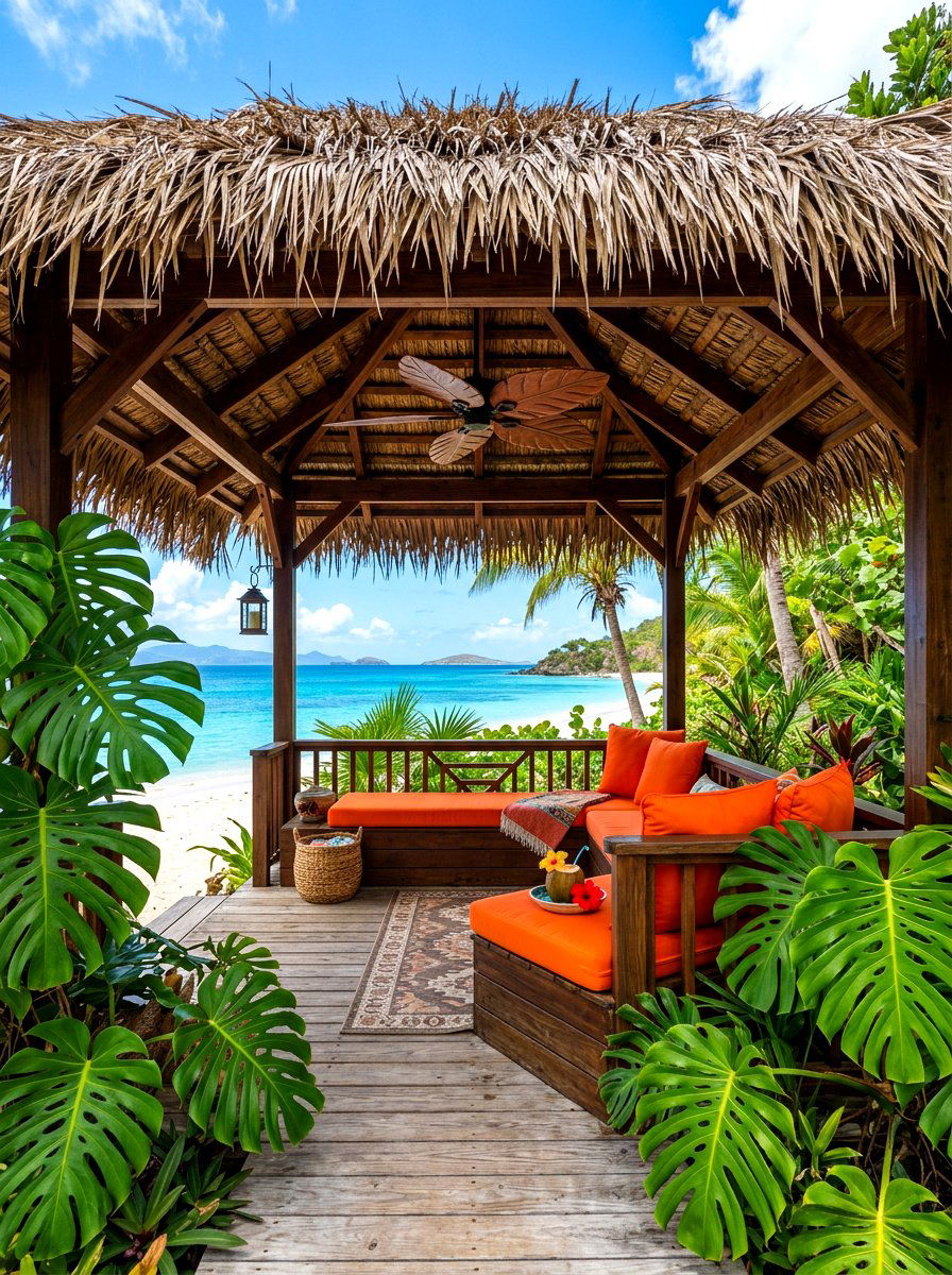 Tropical Gazebo - 30 gazebo decorating ideas