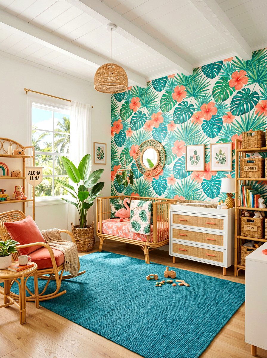 Tropical Girl Nursery - 30 girl nursery ideas