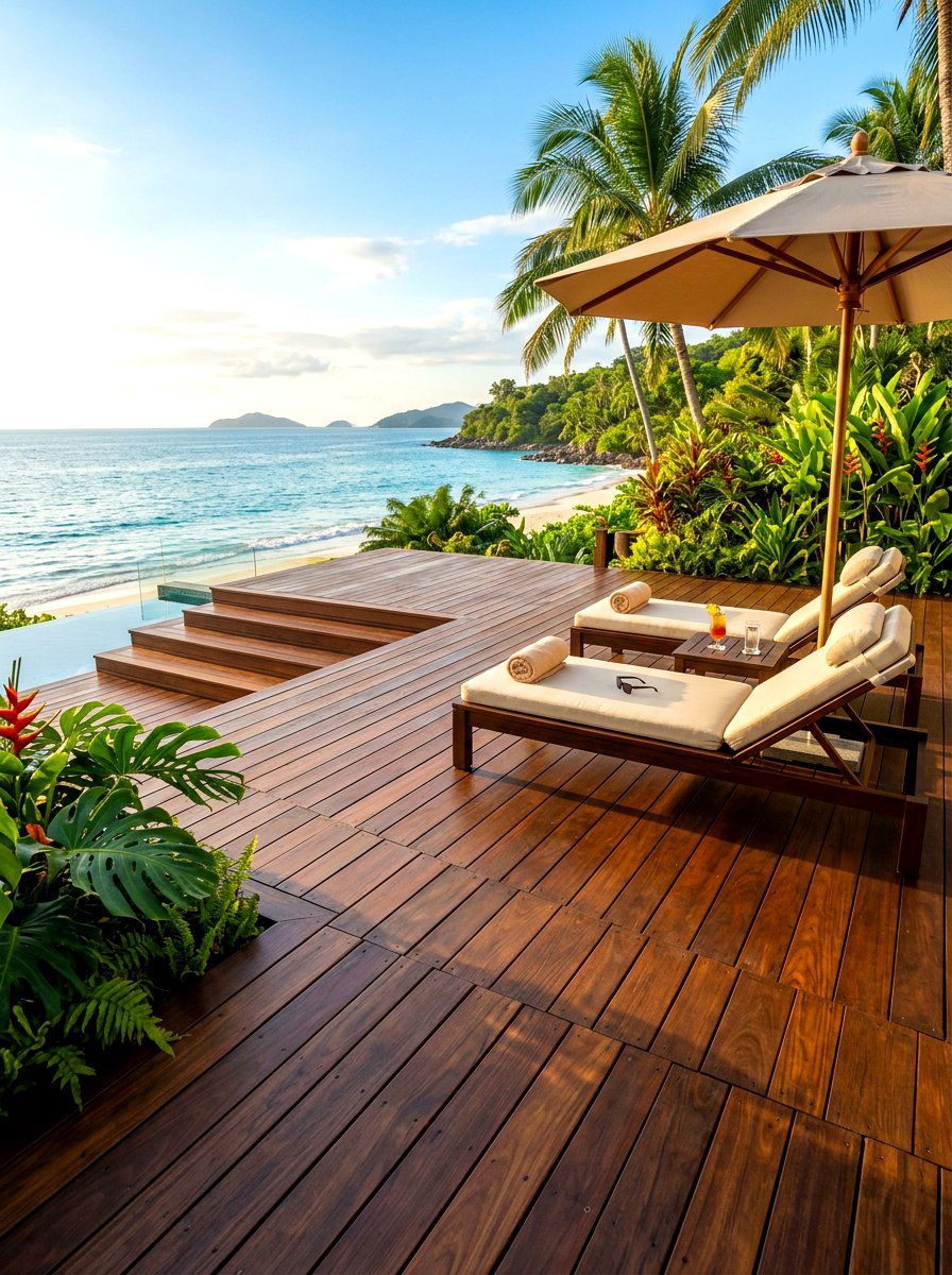 Tropical Hardwood Deck - 30 detached deck ideas