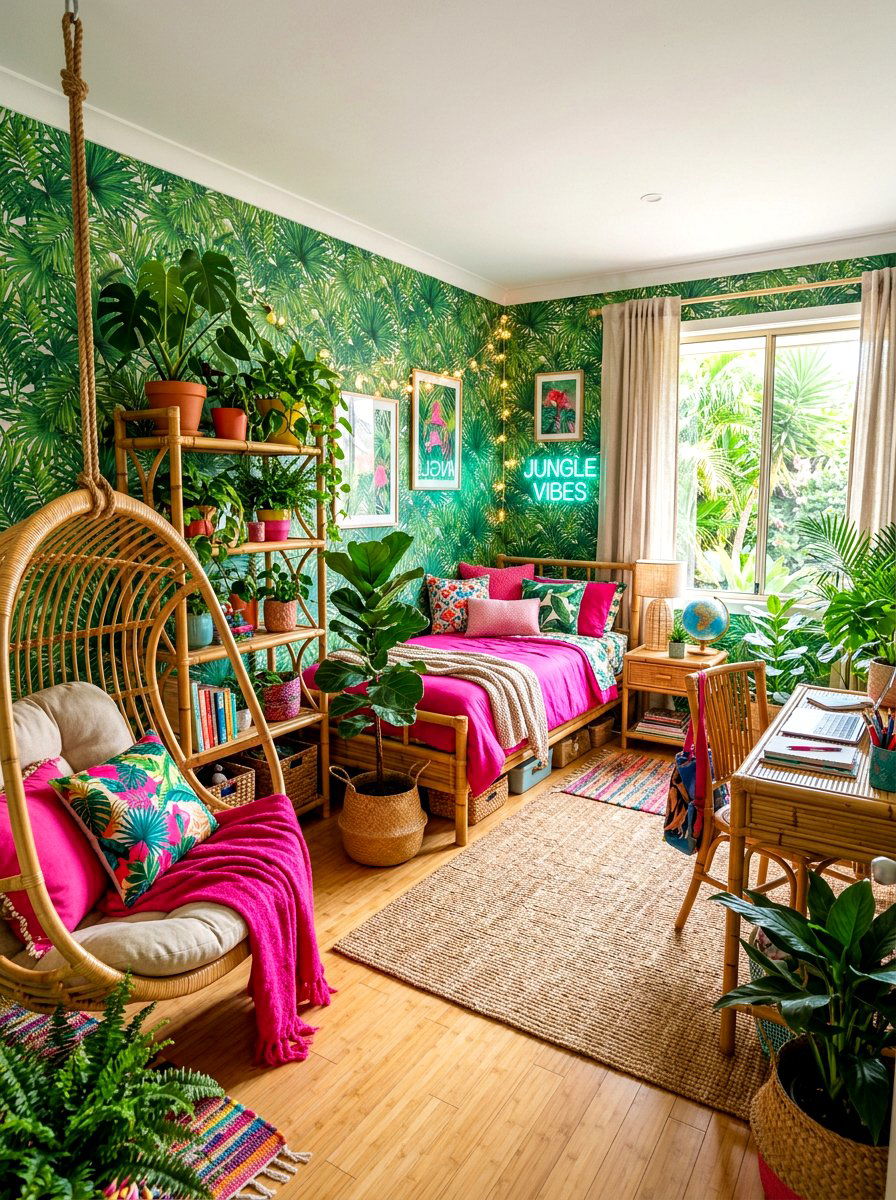 Tropical Jungle Girl Bedroom - 30 girls bedroom decor ideas