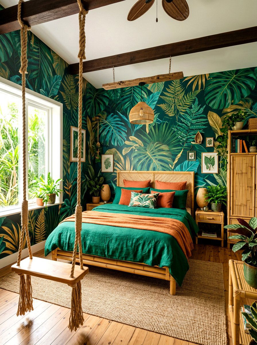Tropical Jungle Storybook Bedroom - 30 storybook bedroom decor ideas