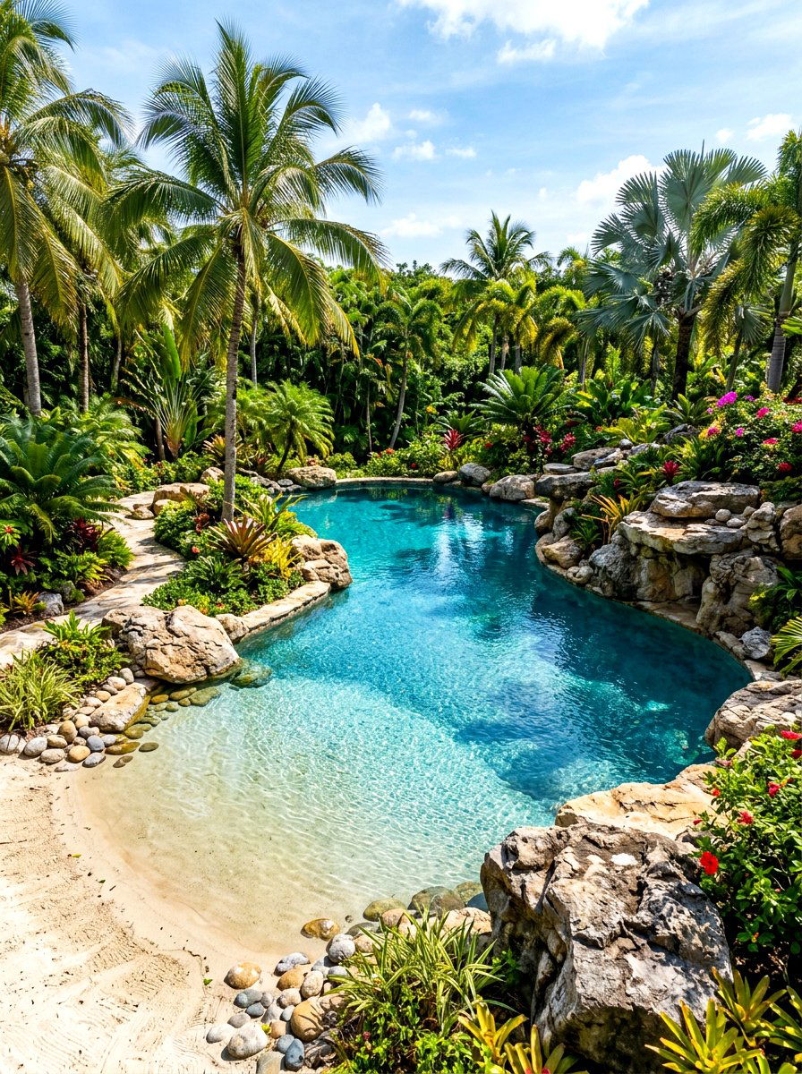 Tropical Lagoon Pool - 30 inground pool ideas