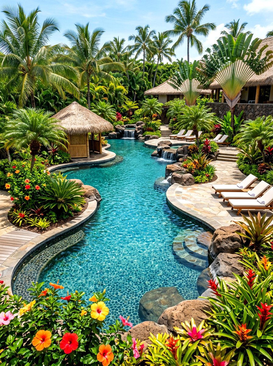Tropical Lagoon Pool - 30 small backyard pool ideas