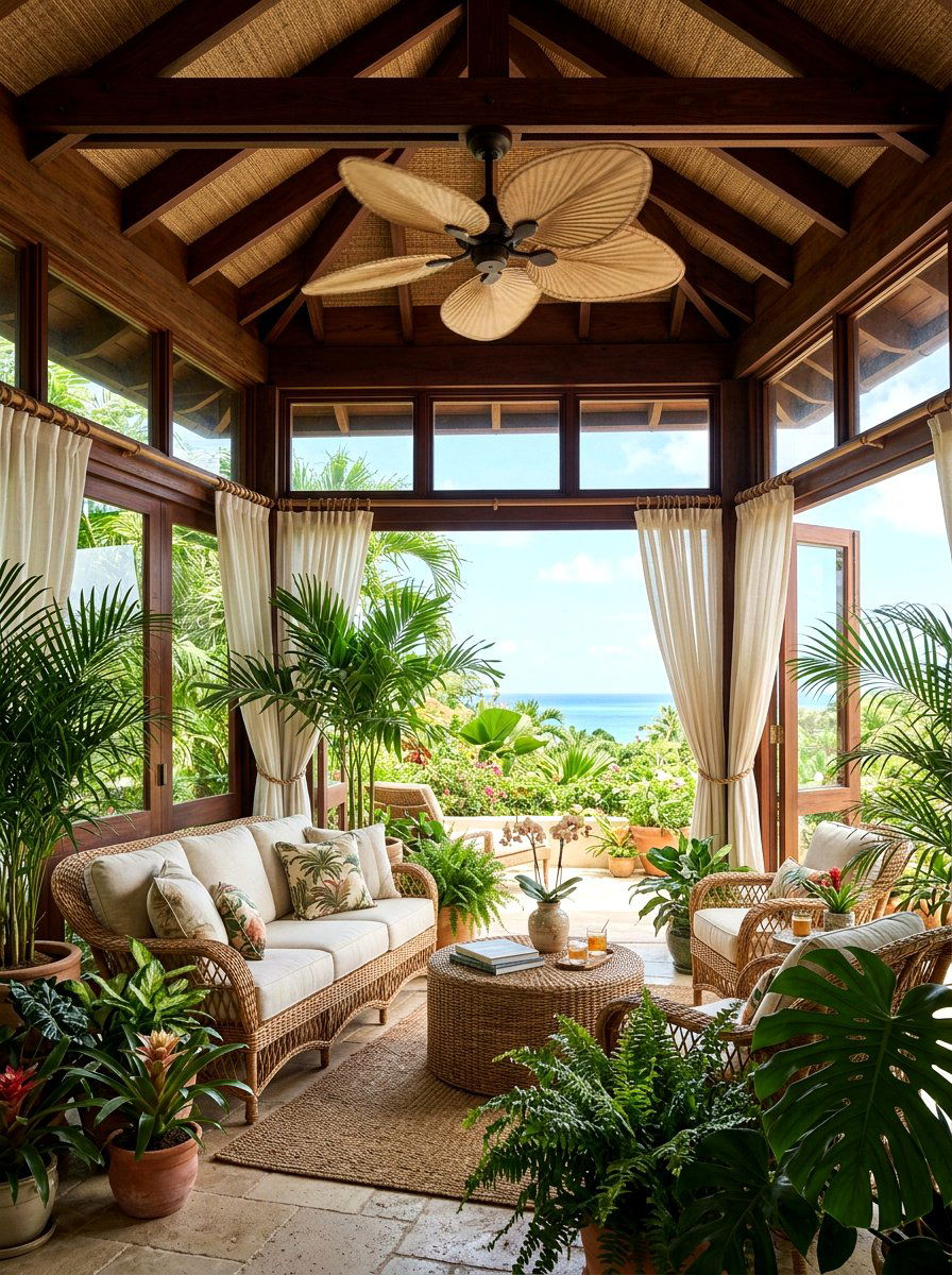 Tropical Leaf Ceiling Fan - 30 ceiling fan ideas