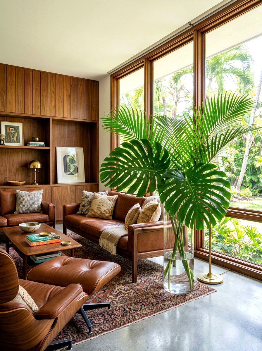 Tropical Leaf Display - 30 floral centerpiece ideas